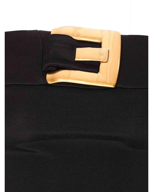 Balmain Black Belted Bustier Body