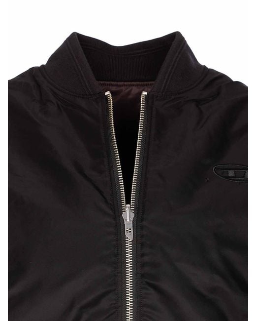 DIESEL Black W-Type-D1 Bomber Jacket for men