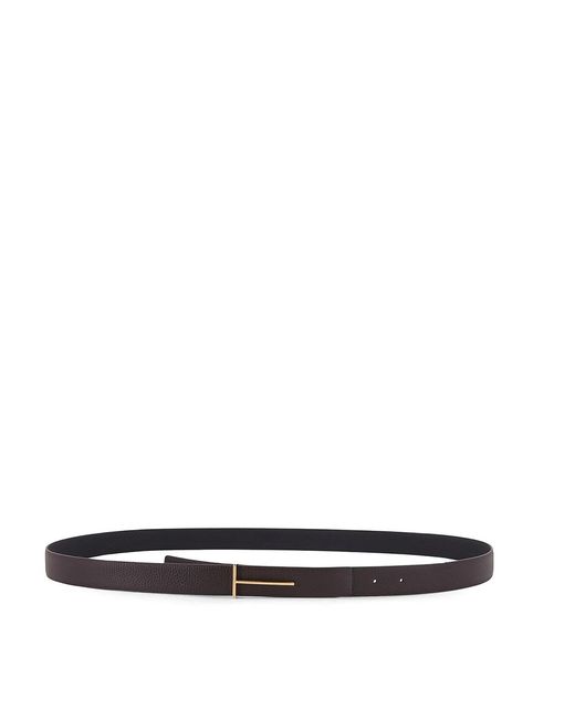 Tom Ford White Hammered Leather Belt for men