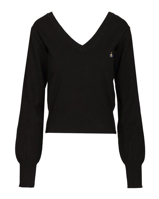 Vivienne Westwood Black Beatrice Cotton And Cashmere Sweater