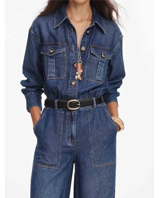 Self-Portrait Blue Jumpsuit