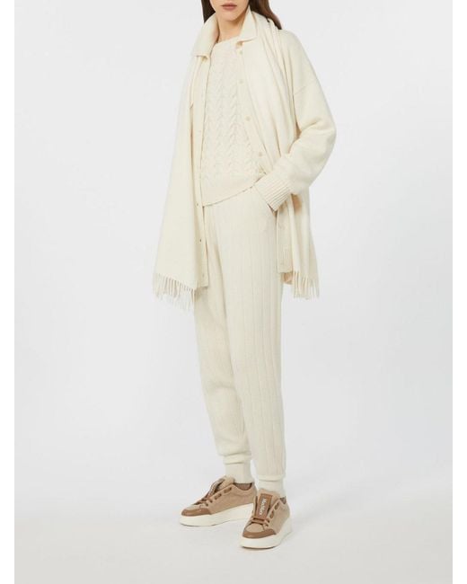 Max Mara White Wool And Cashmere Shirt Jacket