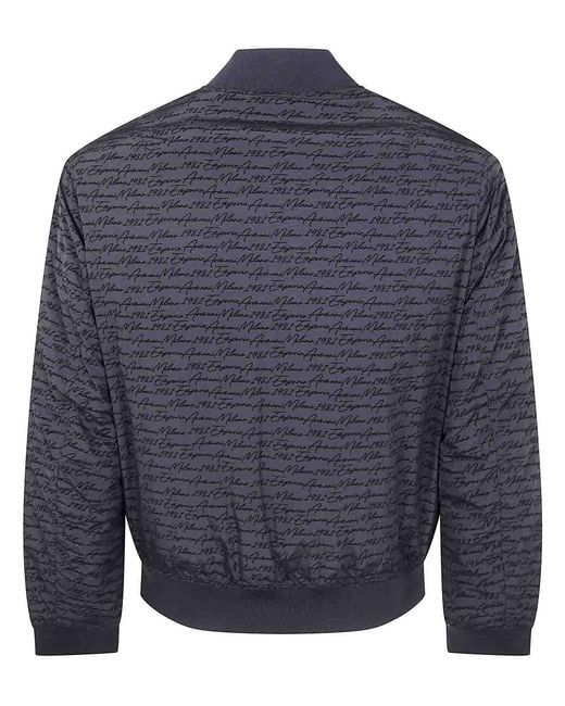 Emporio Armani Blue Bomber Jacket for men