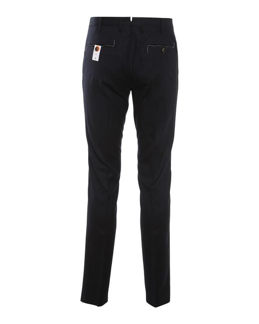 PT Torino Blue Virgin Wool Pants for men