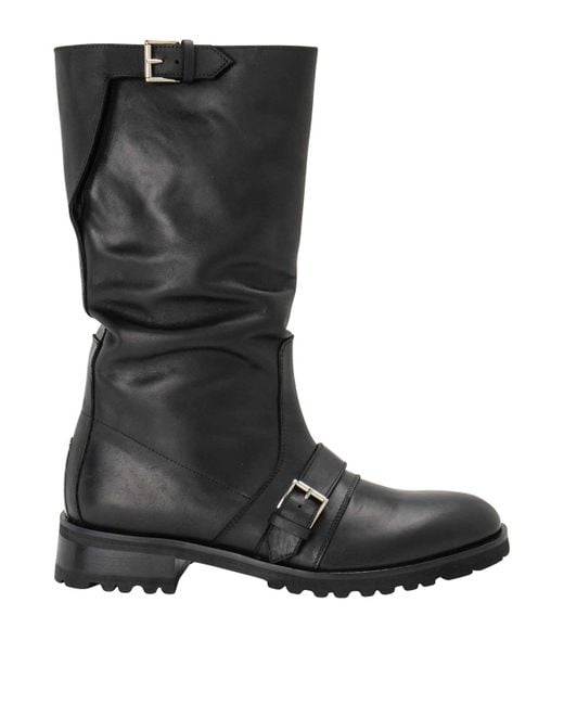 John Richmond Black No Closure Metallic Ankle Boots for men