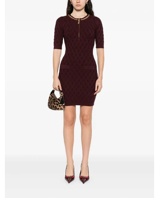 Elisabetta Franchi Red Knit Dress