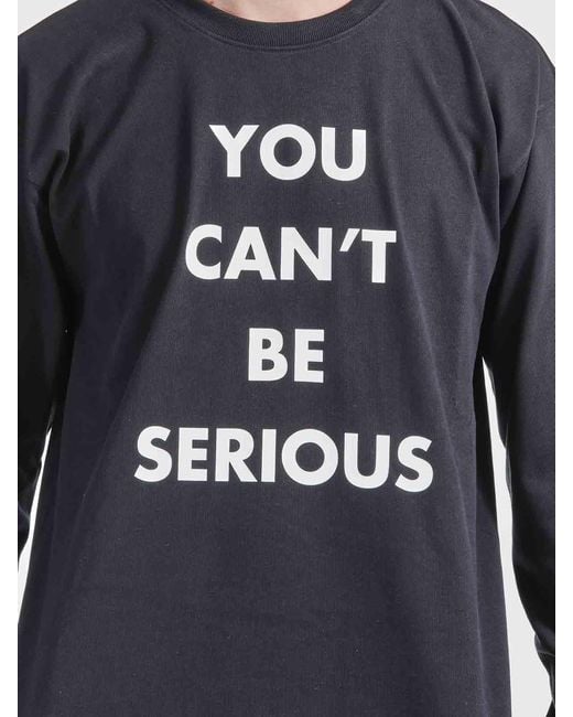 Moschino Black You Cant Be Serious Tshirt Ls for men