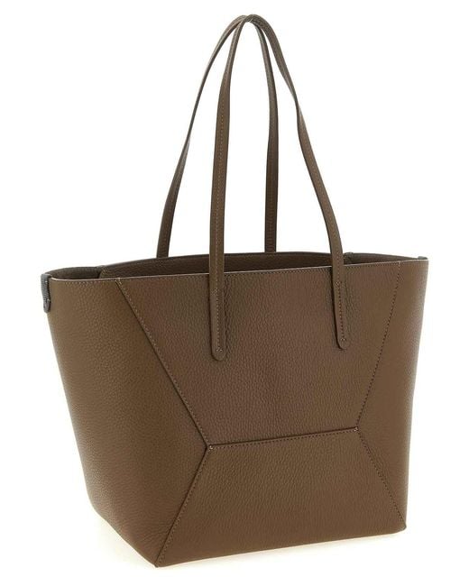 Brunello Cucinelli Brown Bc Duo Medium Shoulder Bag