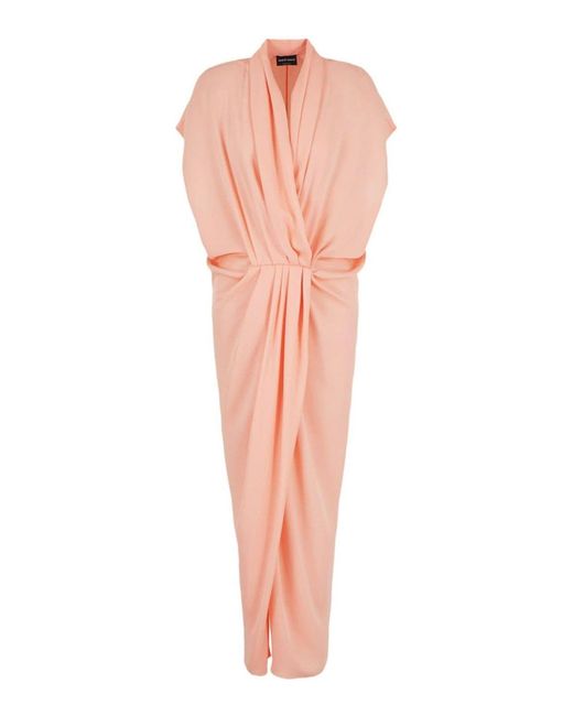 Giorgio Armani Pink Draped Dress