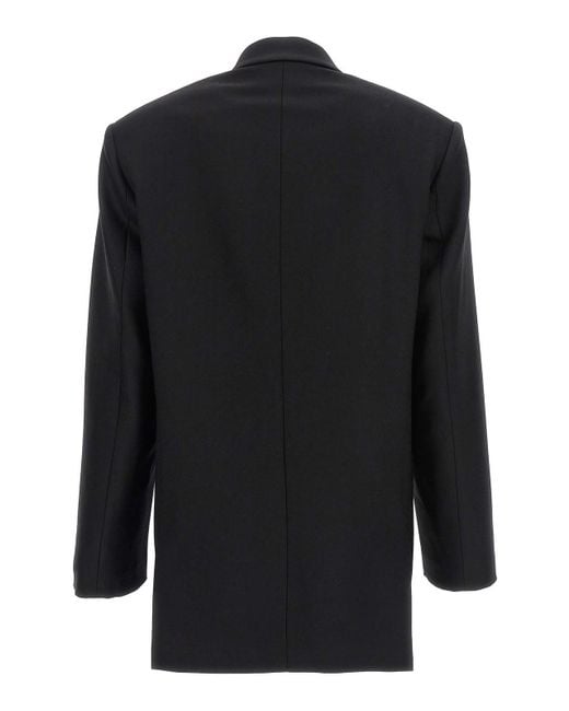 David Koma Black Tailored Tuxedo Blazer