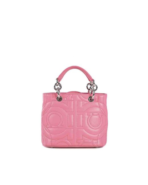 Ferragamo Pink Bag With Logo