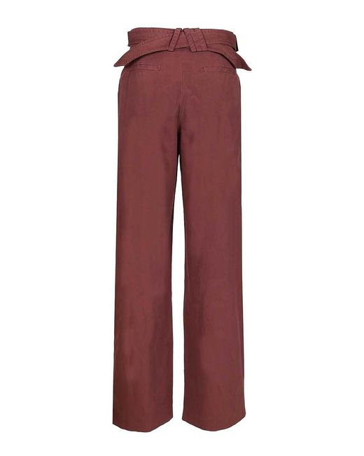 The Attico Red Canvas Trousers