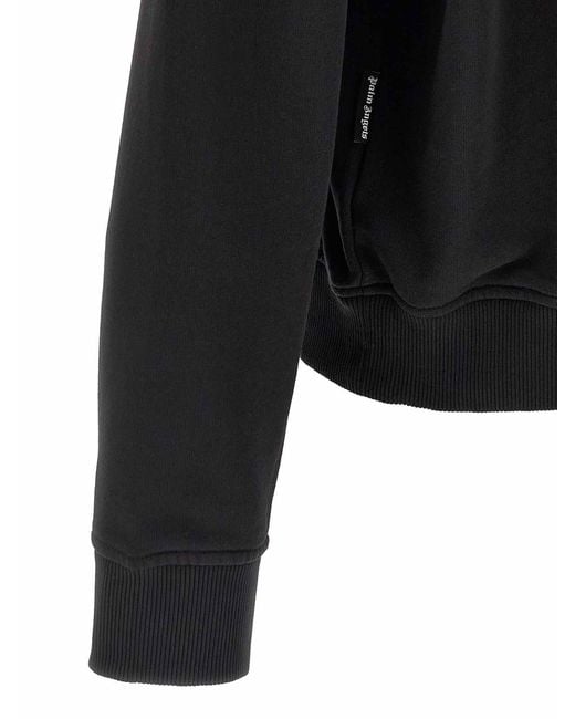 Palm Angels Black Neck Logo Sweatshirt for men