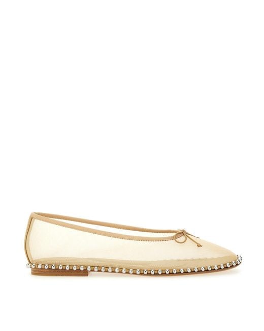 Alexander Wang Mesh Ballerina Flats Studded in Natural Lyst UK