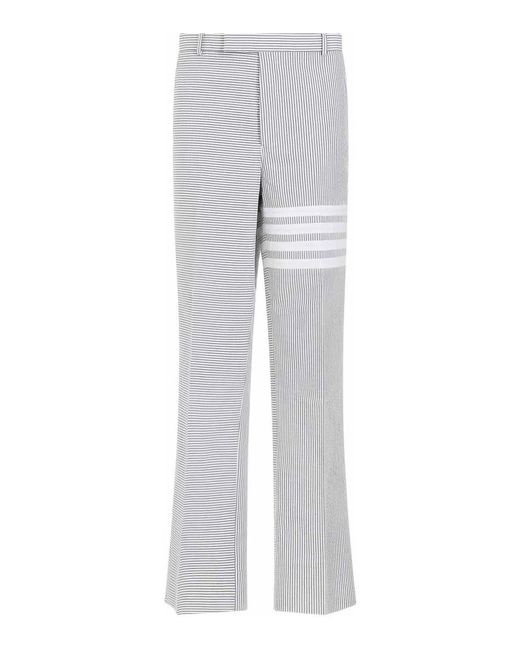 Thom Browne Gray Low Rise Beltloop Pants for men