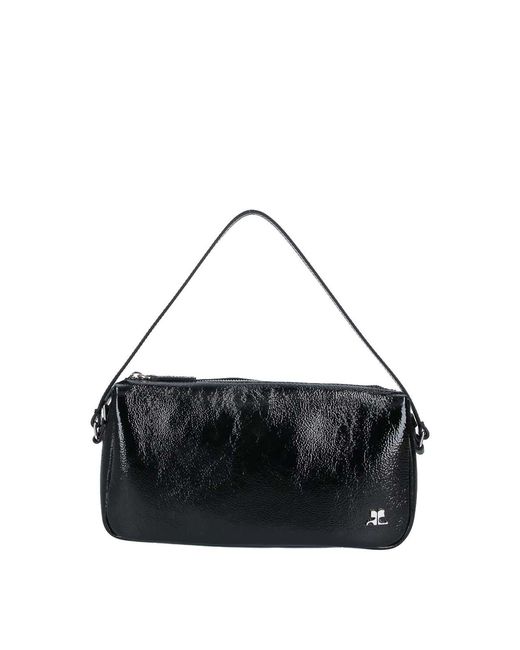 Courreges Black Small Three Sixty Bag