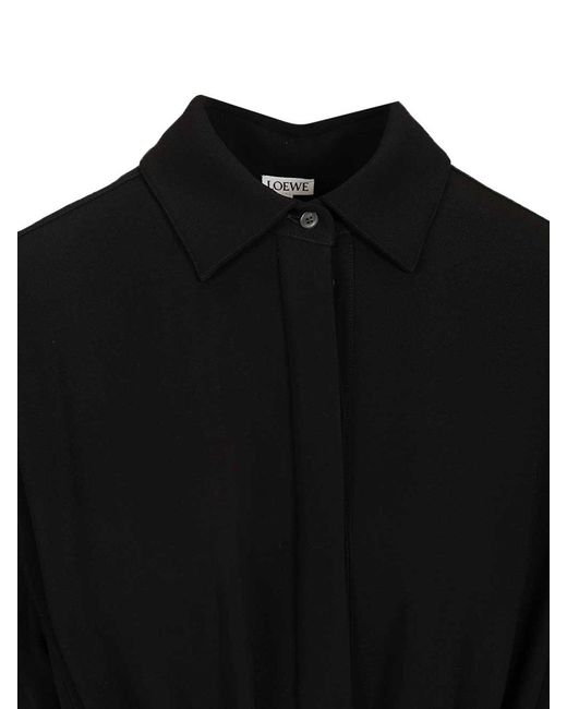 Loewe Black Stretch Viscose Dress