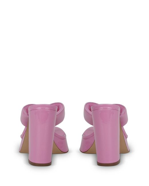 Gia Borghini Pink Square Toe Sandals