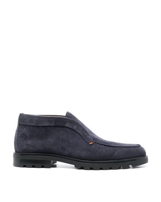 Santoni Blue Digits Loafers for men