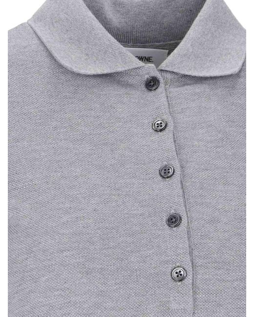 Thom Browne Gray Mini Knit Dress