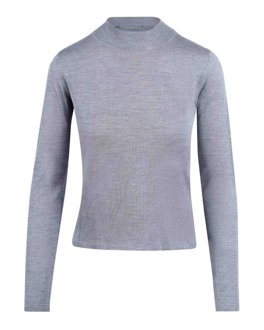 Max Mara Blue Falesia Silk Yarn Shirt