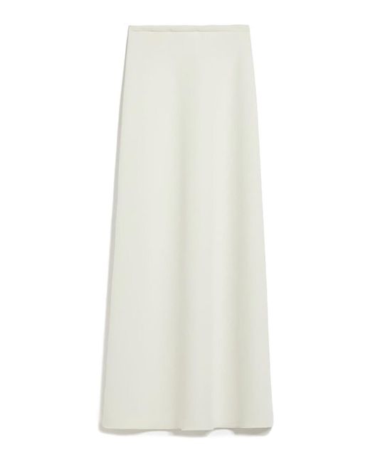 Max Mara White Clavier Long Skirt
