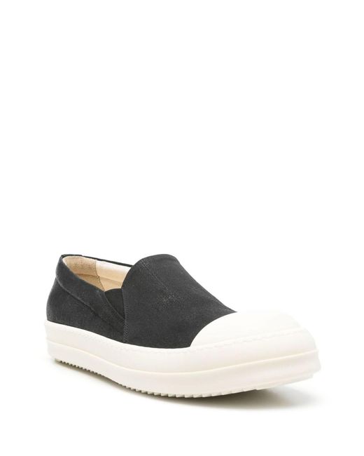 Rick Owens White Hollywood Boat Moccasins for men