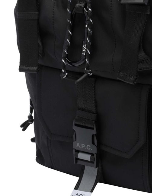 A.P.C. Black Trek Backpack for men