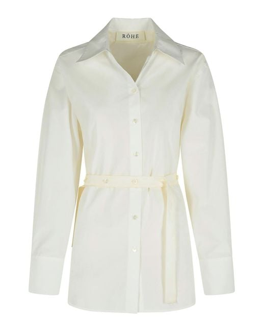 Rohe White Combined Silk Poplin Vest-Shirt