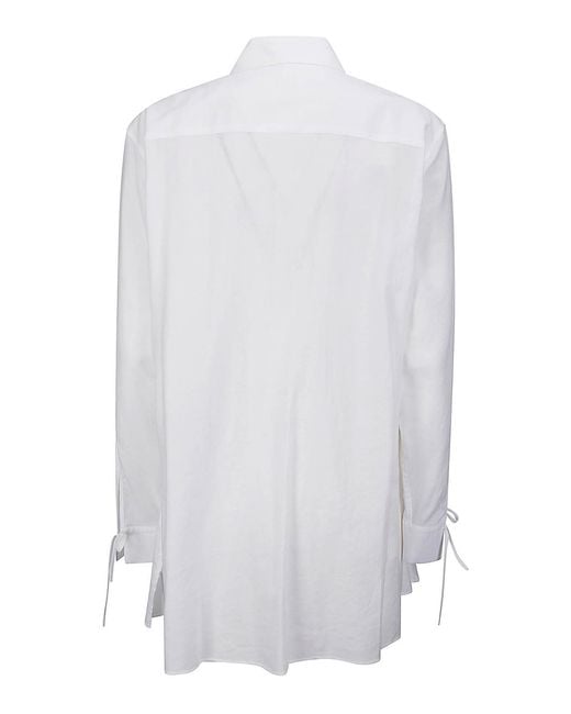 Yohji Yamamoto White String Detail Shirt