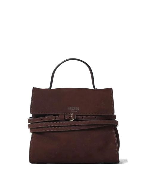 Moschino Purple Belt Media Bag