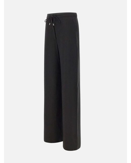 Max Mara Black Berard Wool Drawstring Trousers By