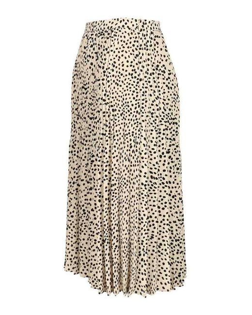 Max Mara Natural Pleated Midi Skirt Skirts