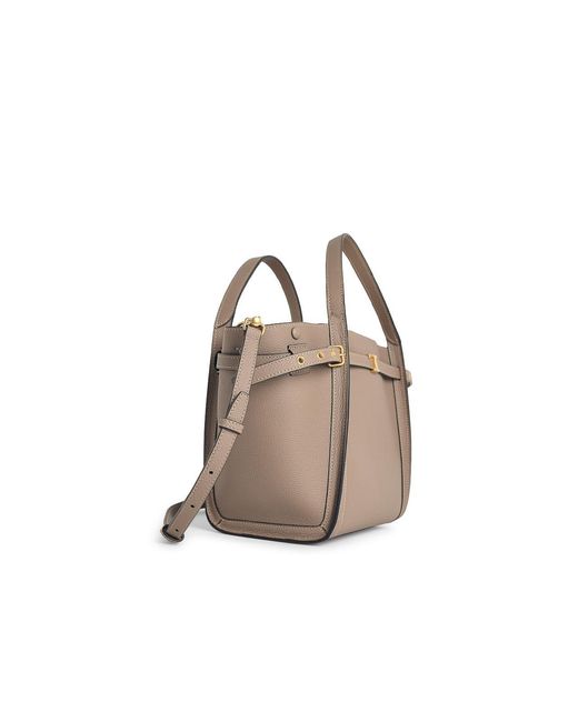 Tod's Metallic Shopping Tim Small Leather Bag