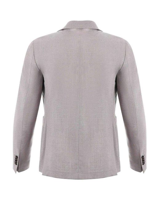 Manuel Ritz Gray Stretch Wool Jacket for men