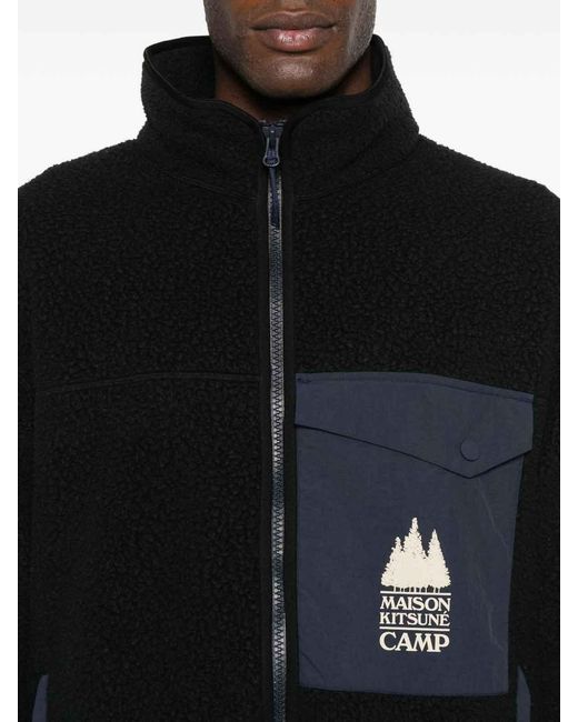Maison Kitsuné Black Casual Jacket for men