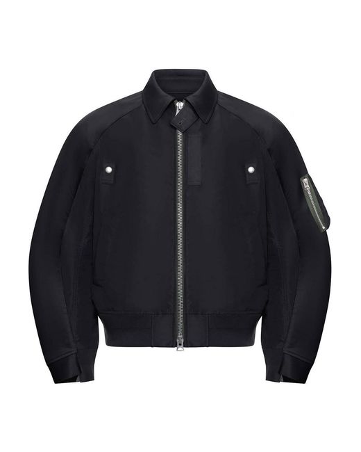 Sacai Blue Cotton Chino X Nylon Twill Blouson for men