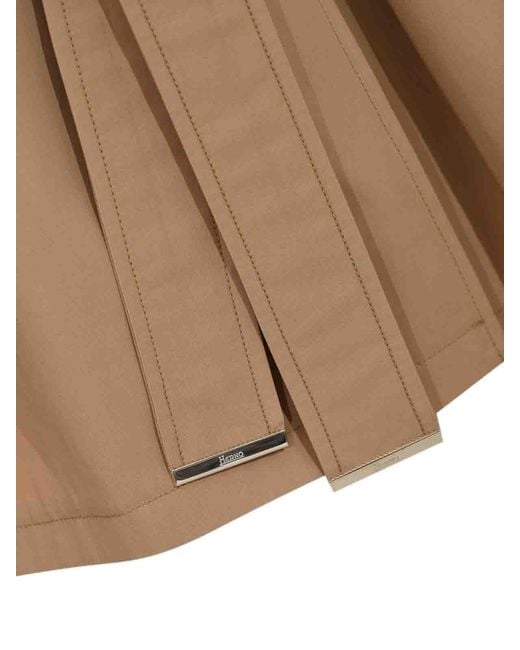 Herno Brown Cotton Gabardine Trench Coat