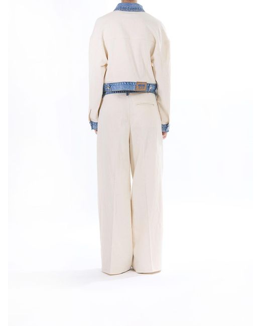 Moschino White Denim Edges Jacket