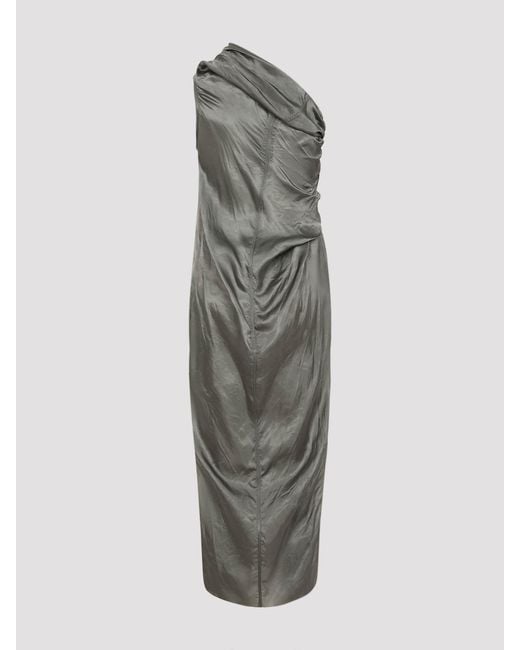 Rick Owens Gray Tailored Firbanks Dress