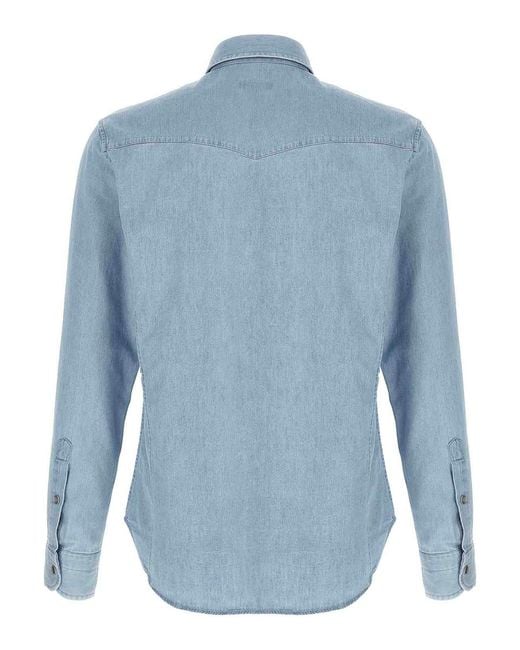 Tom Ford Blue Western Shirt for men