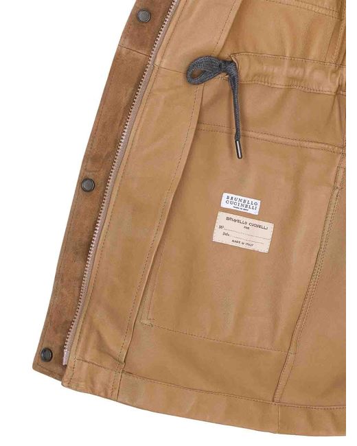 Brunello Cucinelli Natural Suede Jacket