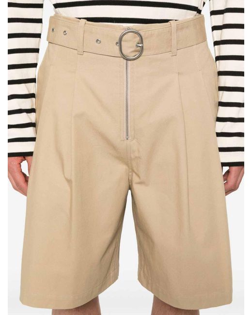 Jil Sander Natural Cotton Bermuda Shorts for men