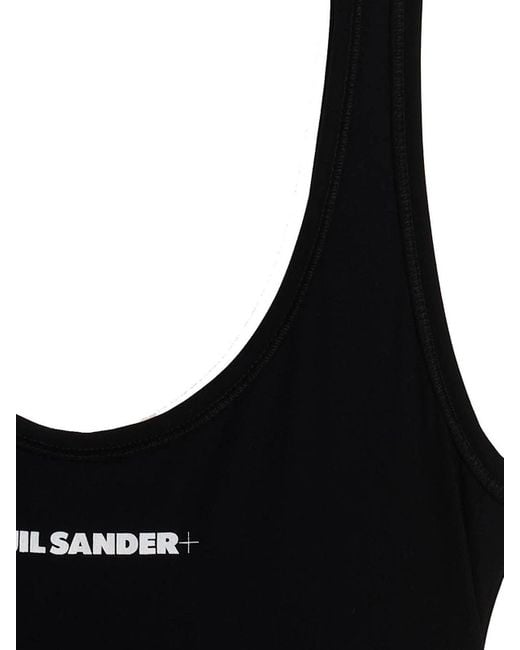 Jil Sander Black Fast Dry One-piece Swimsuit