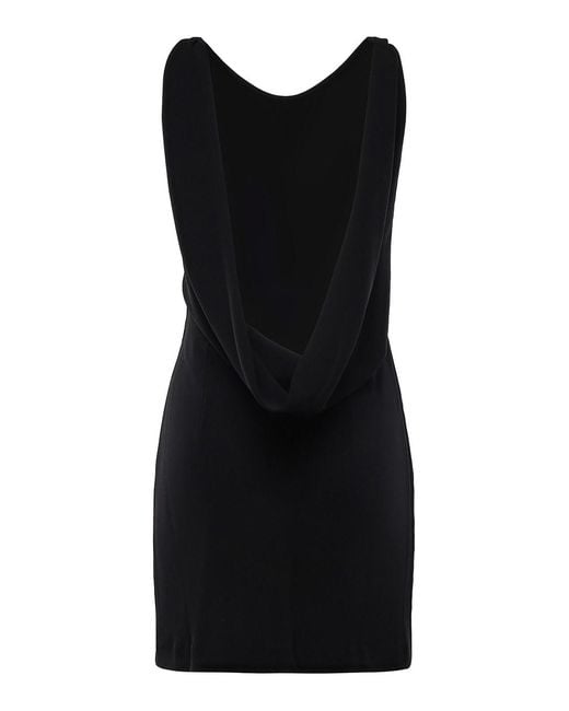 ANDAMANE Black Carmen Crepe Minidress