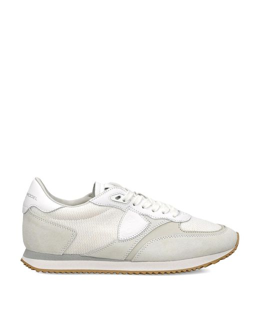 Philippe Model White Blville Low Lace-Up Trainers