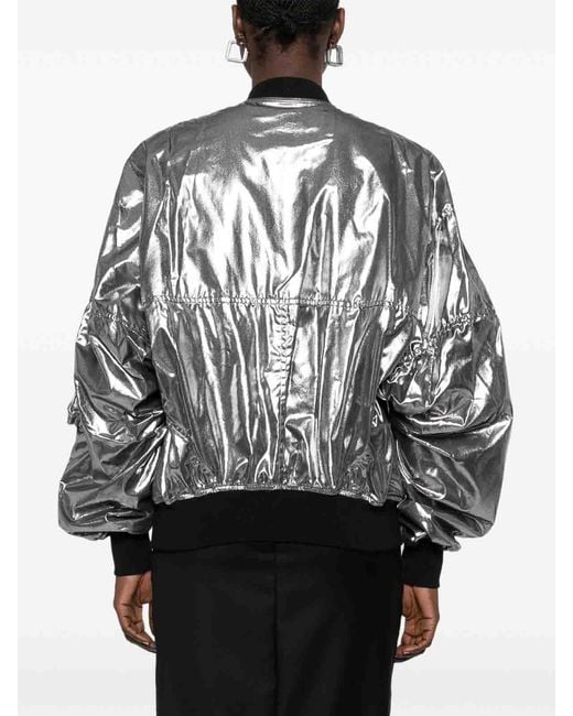 Junya Watanabe Gray Metallic Effect Bomber Jacket