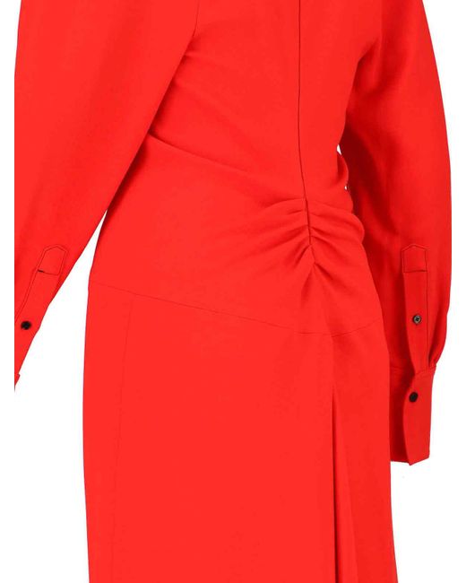 Victoria Beckham Red Dresses Viscose