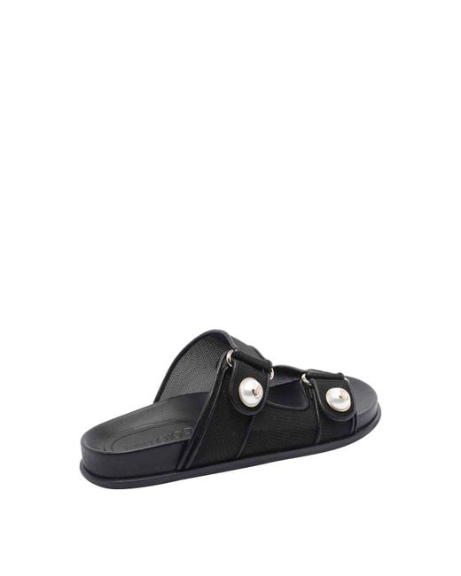 Jimmy Choo Black Fayence Sandals