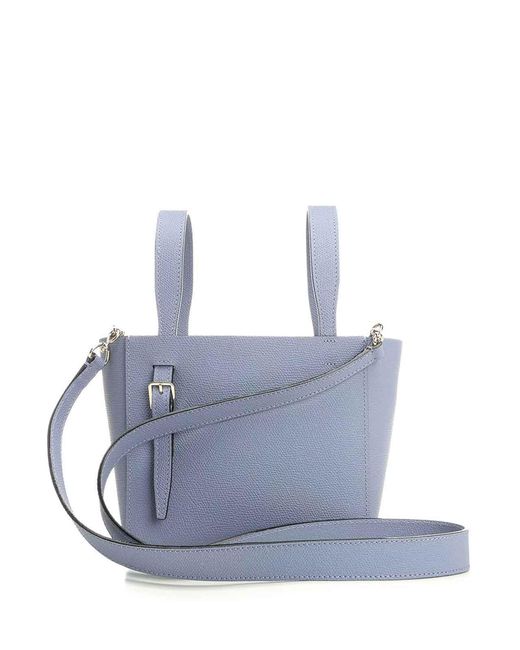Borsa A Tracolla Micro Secchiello di Valextra in Blue